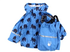 CeLaVi rainwear pants and jacket blue/blue elephant